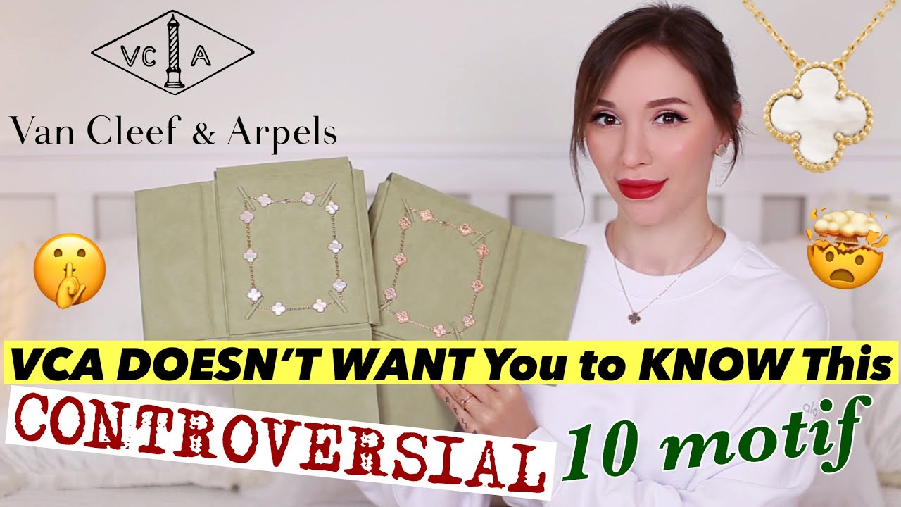 Van Cleef Secret about MOP 10 Motif MOP Hammered Gold Necklace VCA Vintage Alhambra Pendant Unboxing