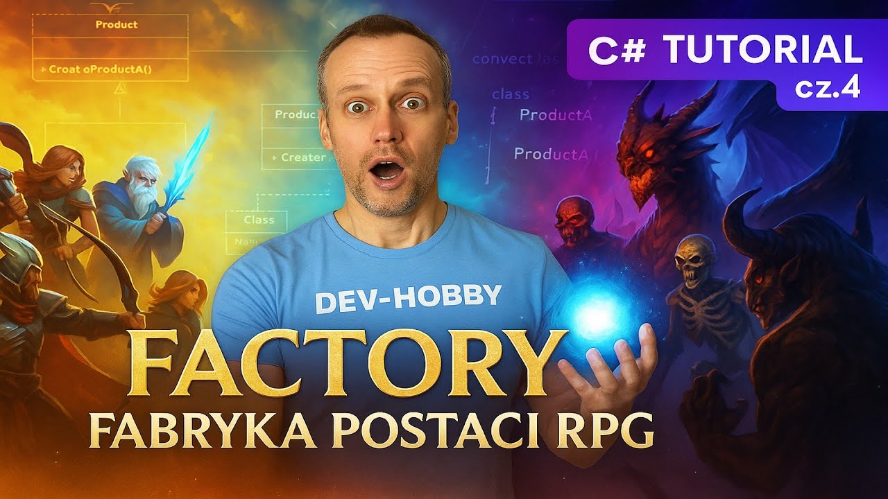 C# Factory Pattern w praktyce – Twórz postacie do gry RPG jak zawodowiec! - [C# OOP Kurs cz.4]