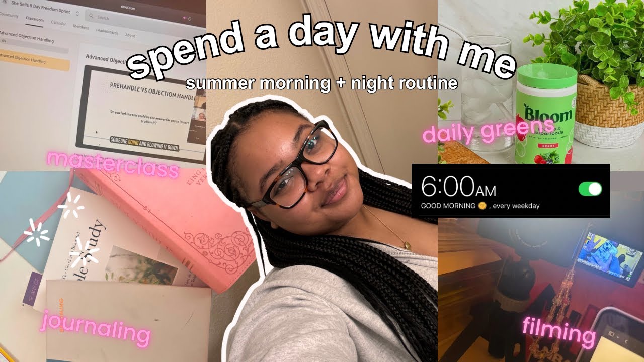 Spend A Summer Day With Me| Content Masterclass, Training, Morning+Night Routine