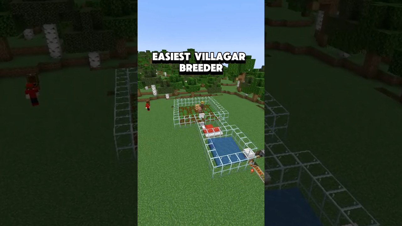 Easiest Villager Breeder In Minecraft! #minecraft #survival #minecraftfarm