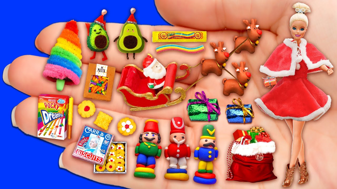 31 DIY MINIATURE CHRISTMAS ITEMS FOR BARBIE DOLLHOUSE