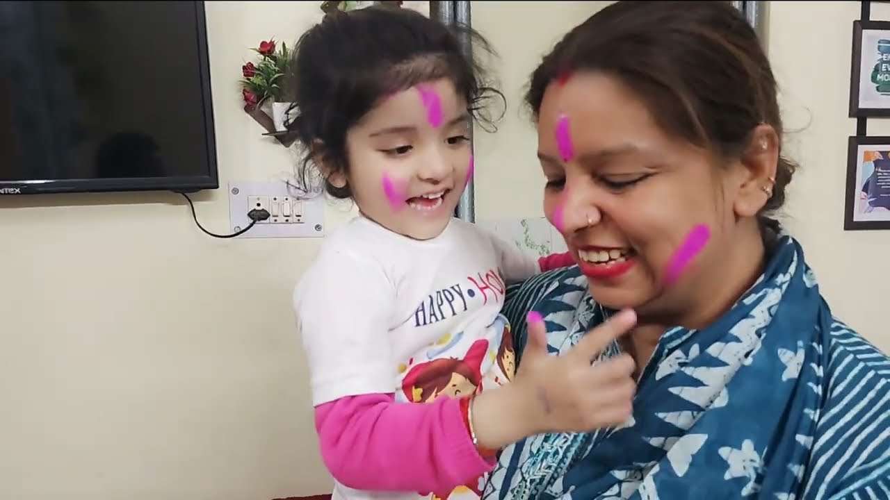Vlog 227 || holi celebration, Anita And Family vlogs 💕 