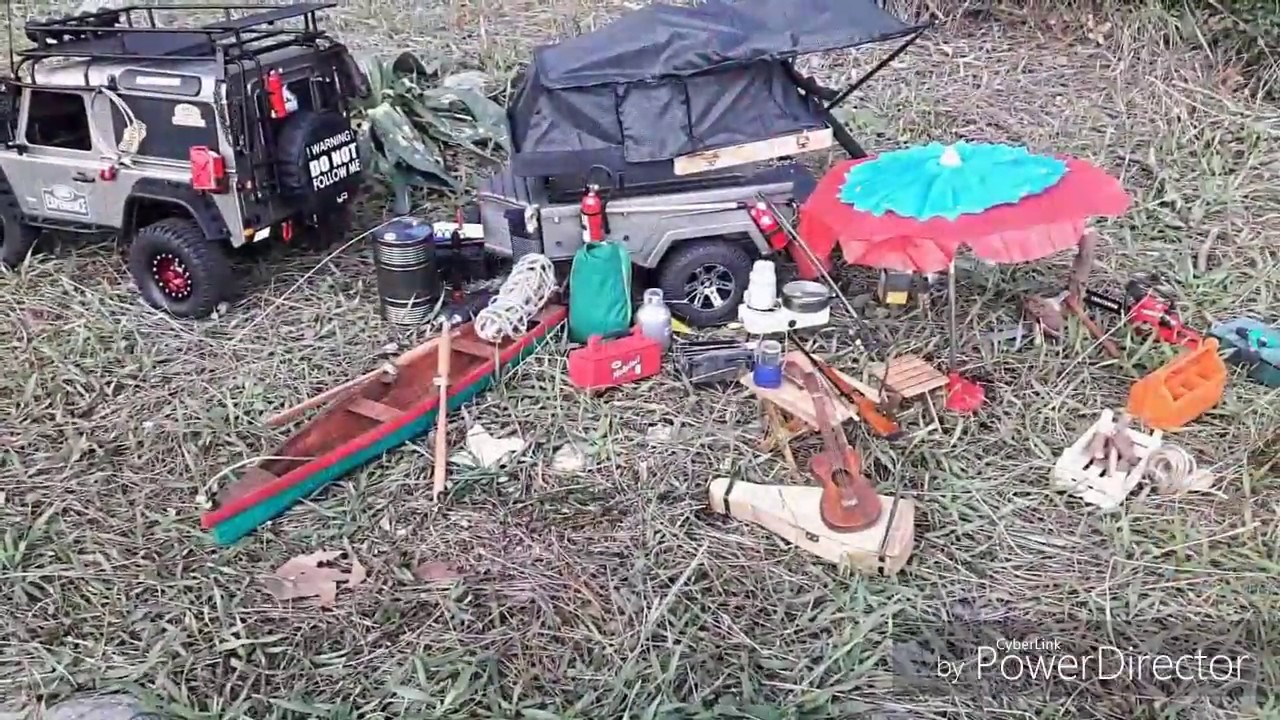 Rc D90 Scale Crawler,  Scratch Built Trailer And Accessories