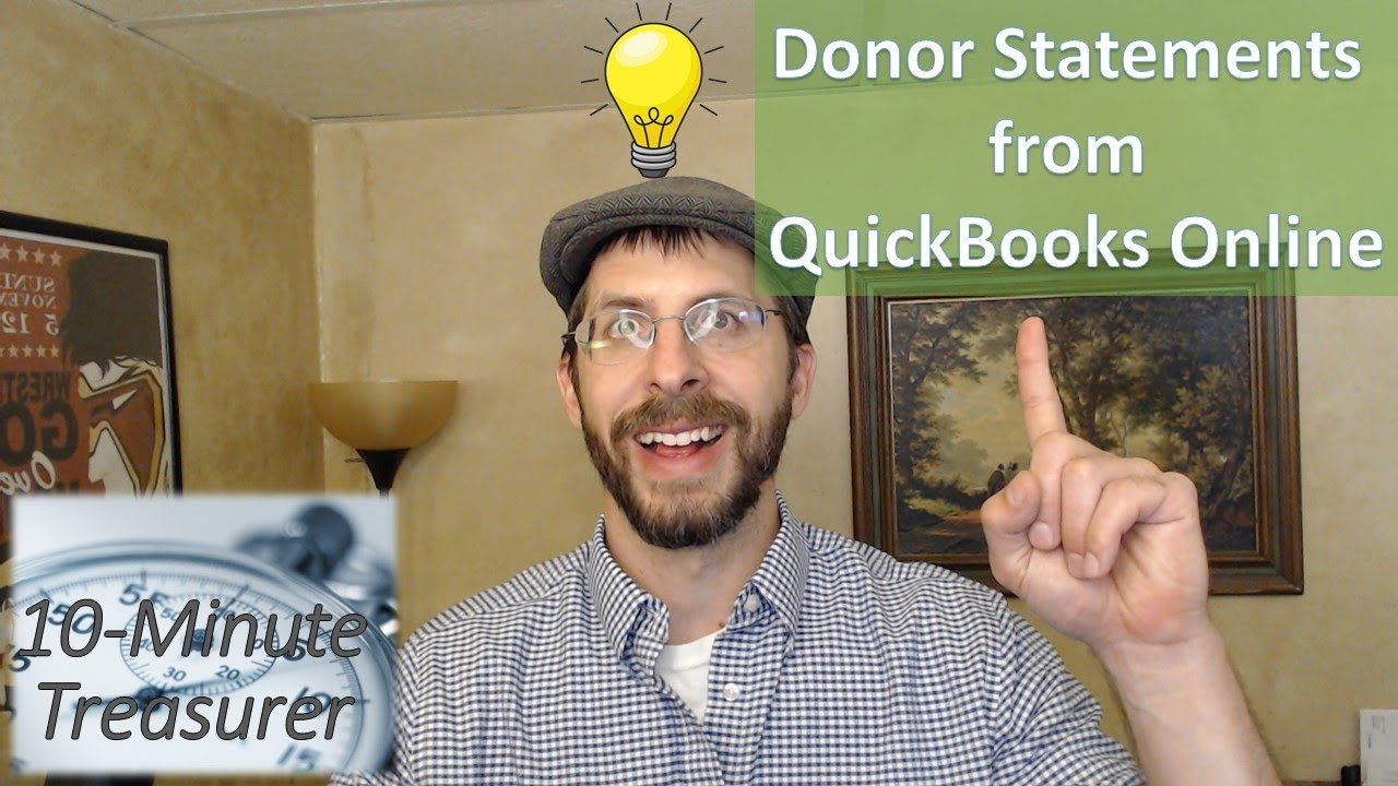 QBO #9: How to create Giving Statements