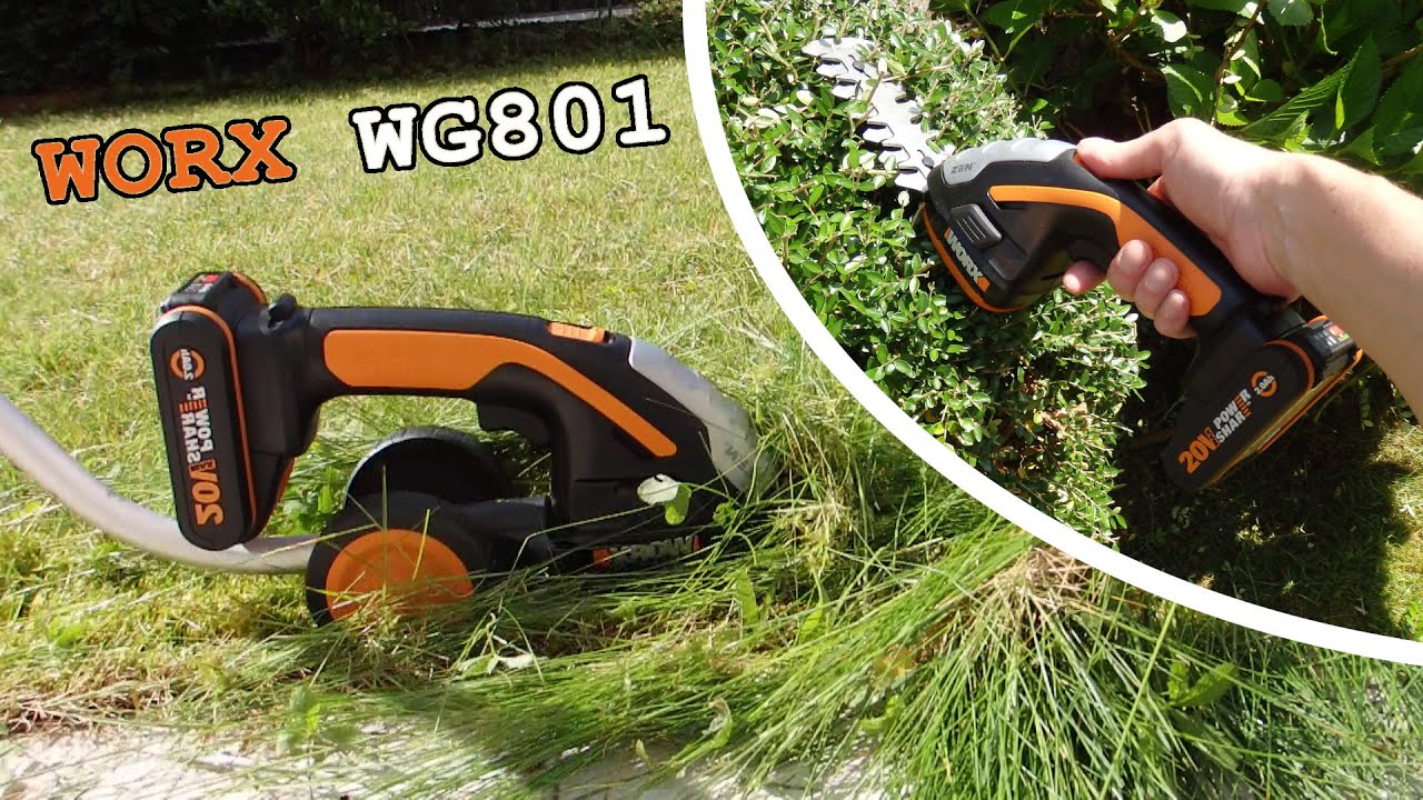 WORX WG801 cordless shear and shrubber trimmer  • Installation and test