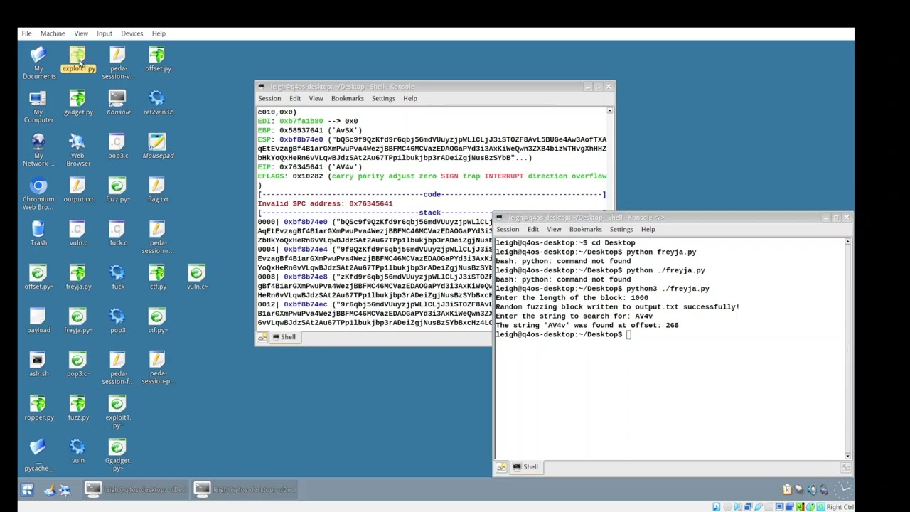 Bypassing ASLR and DEP at the same time.
