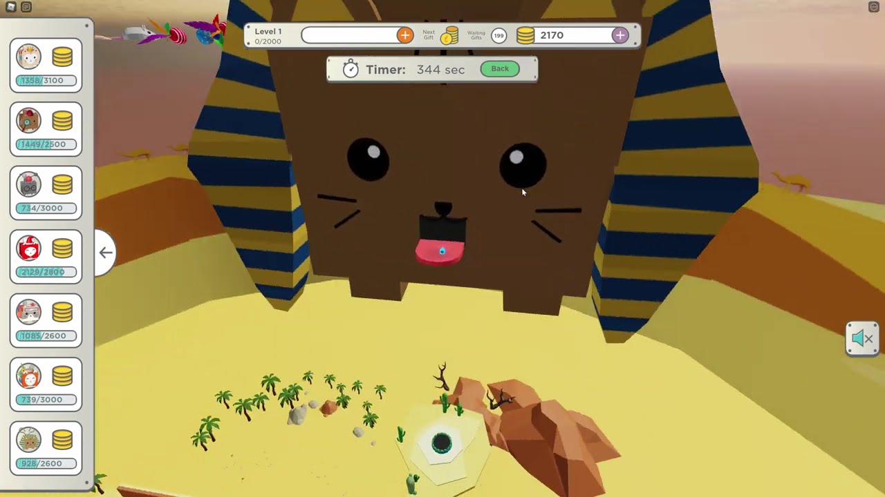 The Egyptian obby in Roblox MyCatBox by Astro's Farm