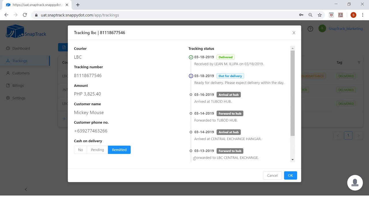 SnapTrack Demo   version 1