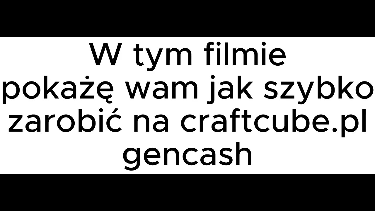 jak szybko zarabiać na gencash craftcube