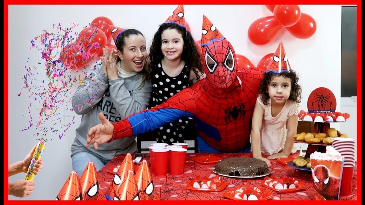 FESTA DE ANIVERSÁRIO SURPRESA PARA O HOMEM ARANHA - SURPRISE BIRTHDAY SPIDER MAN