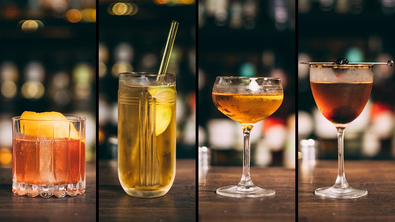 Irish Whiskey Cocktails. Four easy recipes with Irish Whiskey