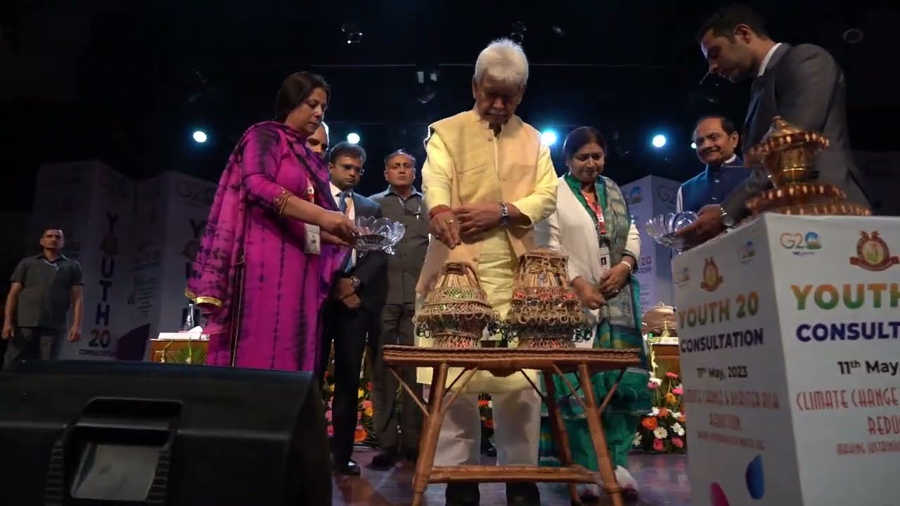 Lt. Governor J&K, Shri Manoj Sinha ji, Inaugurating Y20 Consultation at the University of Kashmir