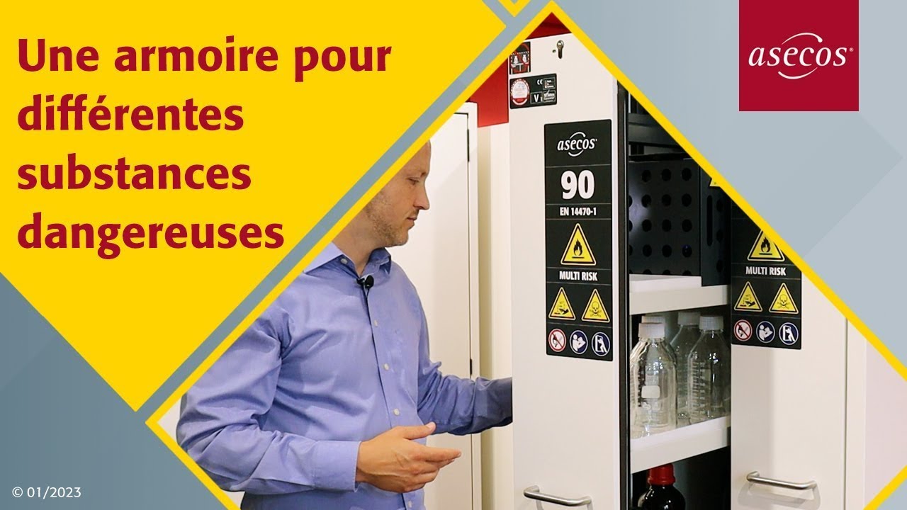 Nouveauté mondiale : V-CLASSIC-90 MULTIRISK armoire de sécurité type 90 | asecos