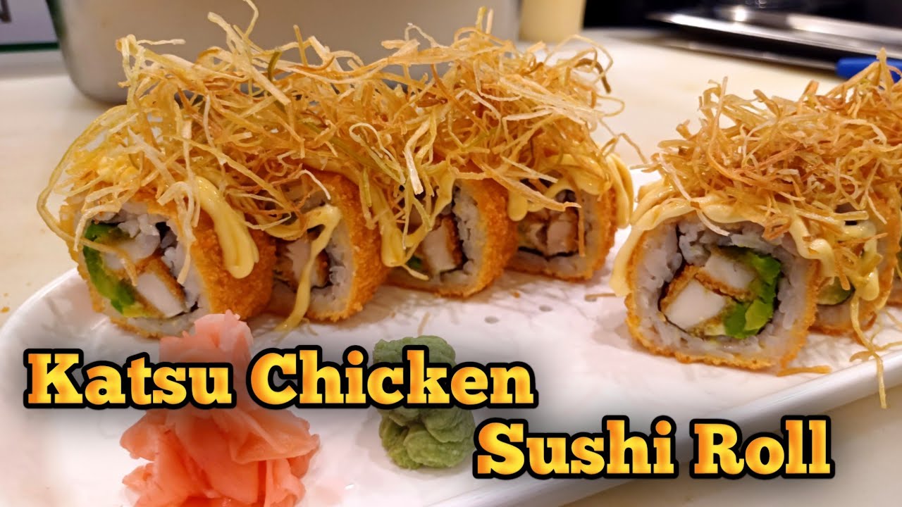 chicken katsu sushi roll | crispy susshi recipe | katsu roll | sushi recipe