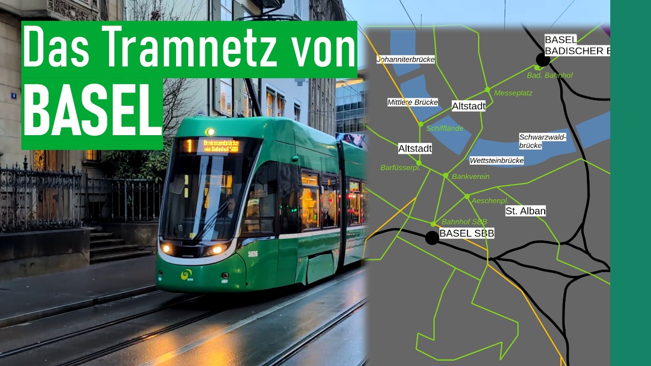 ’S Drämli – Liniennetz des Basler Tram