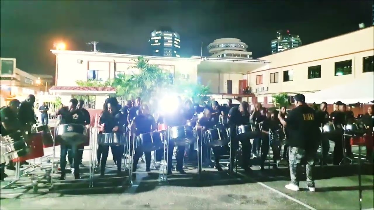 02- Trinidad and Tobago Fire Service Steel Orchestra. Single Pan Panyard Judging 2022
