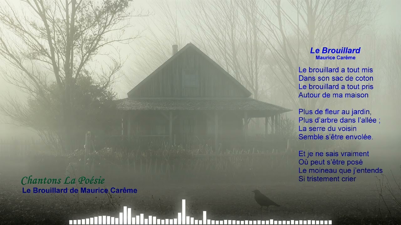 Chantons la Poésie - Le Brouillard (Maurice Carême) #Electropop  #AmbientPop #poetry