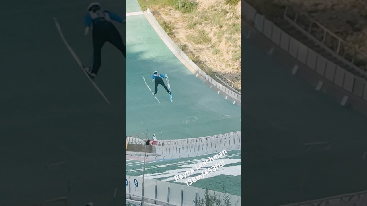 Rayna Leachman 138.5 meters PB in Park City #fyp #viral #skijumping #sports #femaleathletes #PB