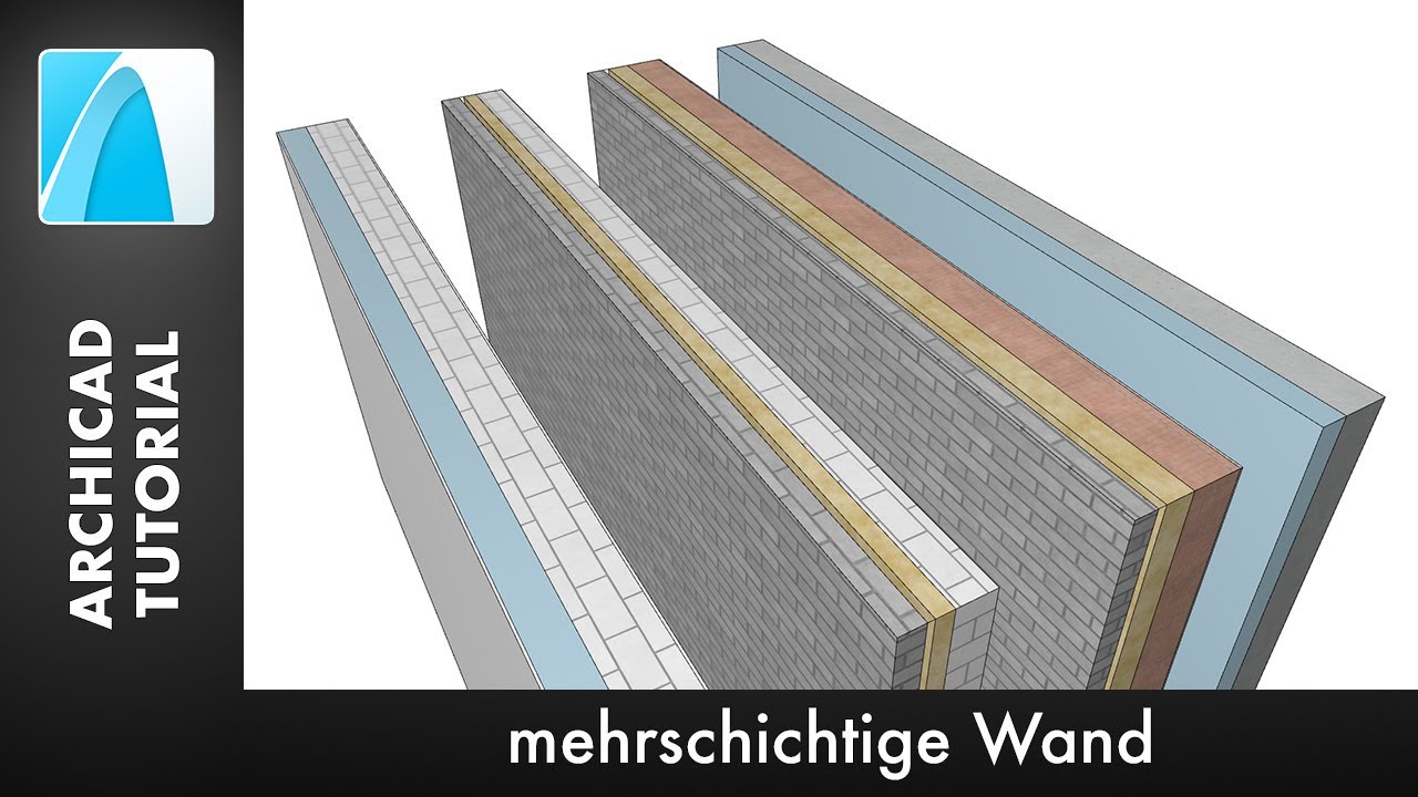 mehrschichtige Wand 3D - ARCHICAD 20 [Tutorial Deutsch]
