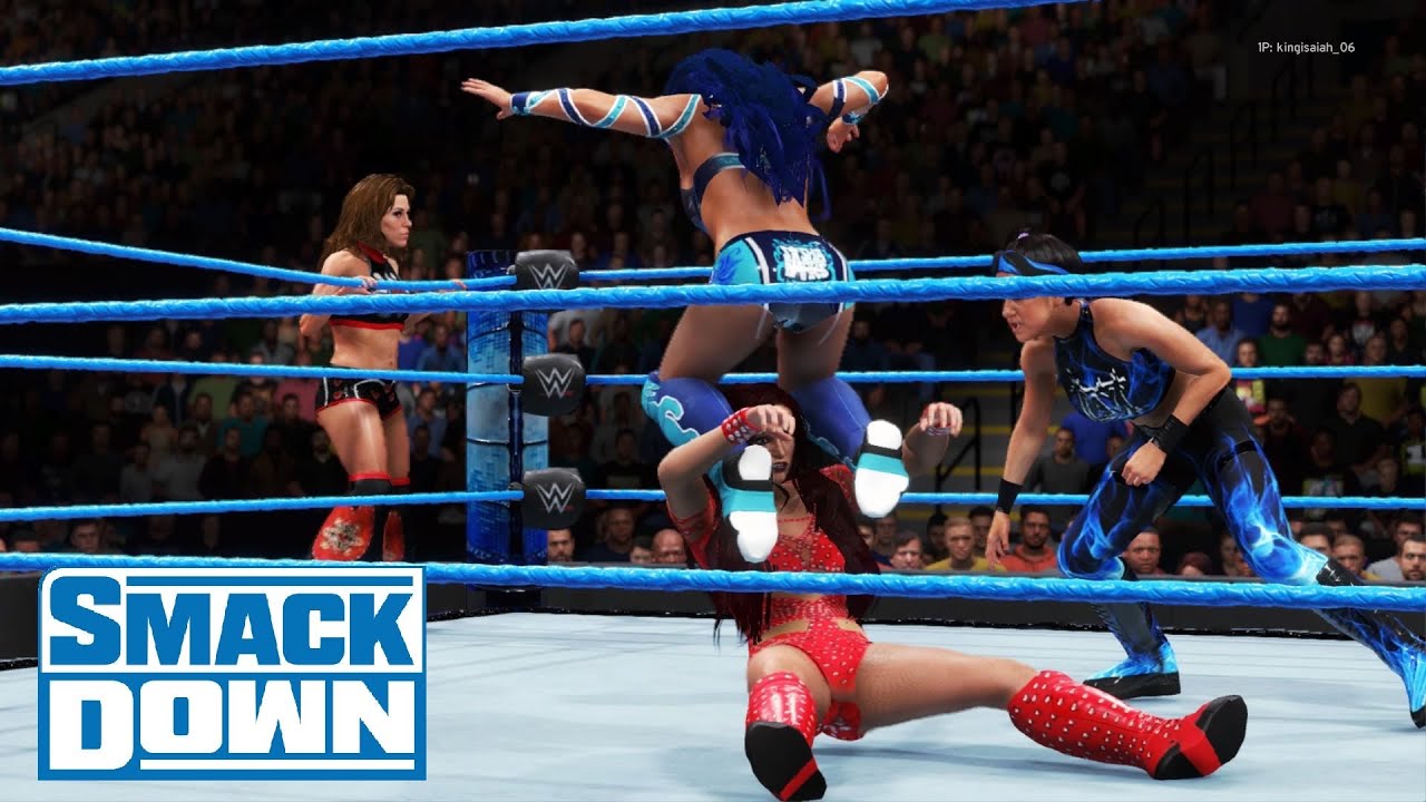 WWE 2K20 SMACKDOWN MICKIE AND MARIA VS SASHA BANKS AND BAYLEY