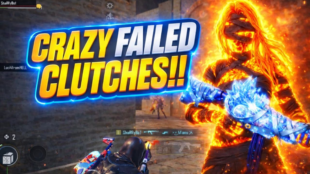 Crazy Failed Cltuches ☠️ | SHARRY GAMING | BGMI 