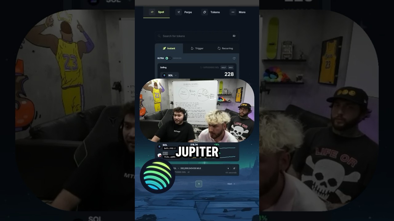 Adin Ross buys his first memecoin using Jupiter Exchange 😳