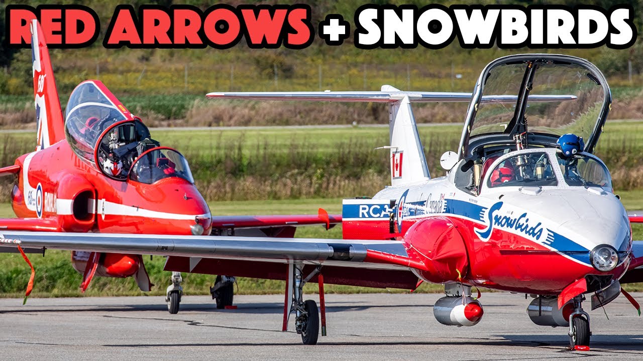 RAF RED ARROWS and RCAF SNOWBIRDS in Gatineau + Parliament Flyover