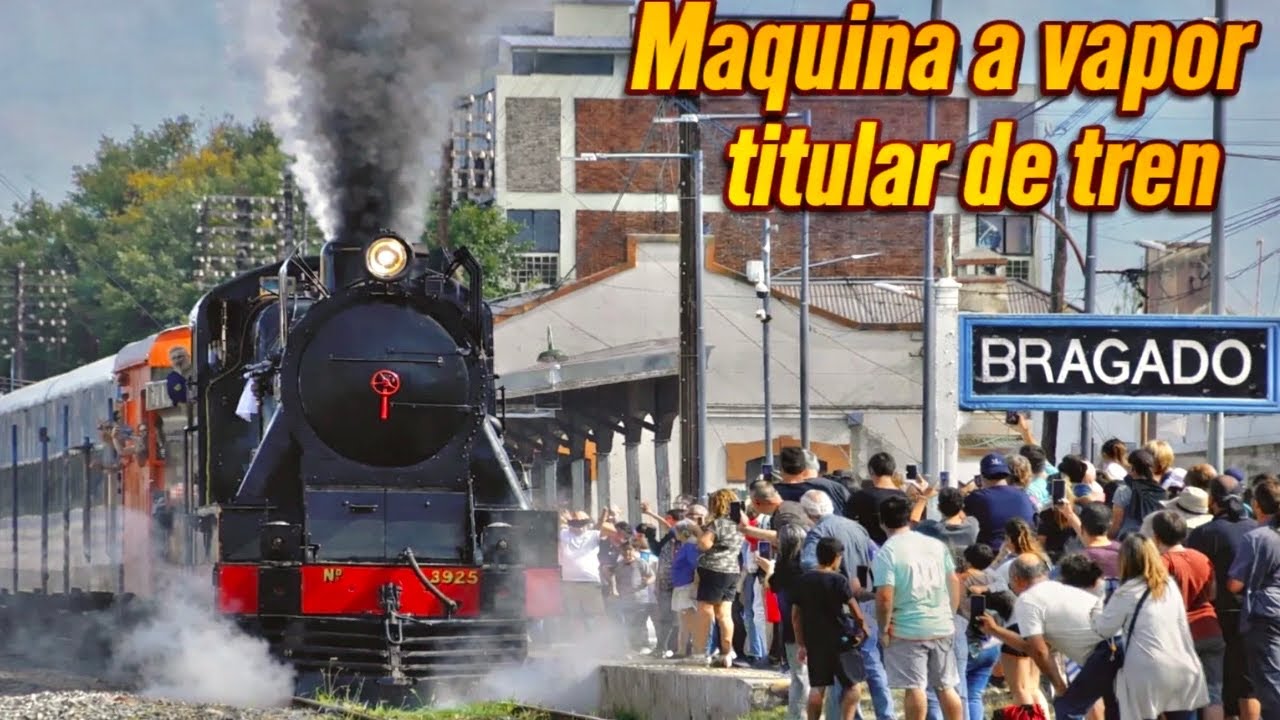 &iexcl;&iexcl;HISTORICO!! Locomotora a VAPOR como TITULAR de TREN🚂💨#trenesargentinos #lineasarmiento