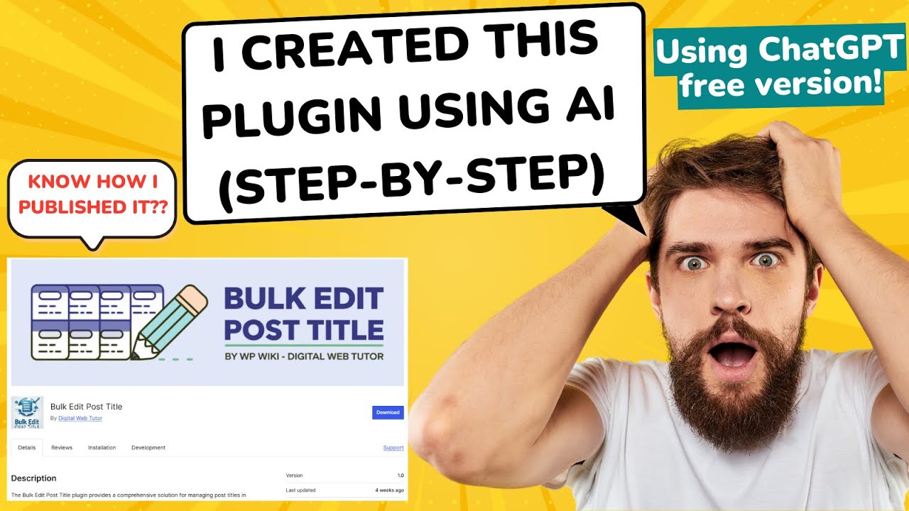 Как создать плагин в WordPress с помощью ИИ (используя БЕСПЛАТНЫЕ инструменты!!!)
