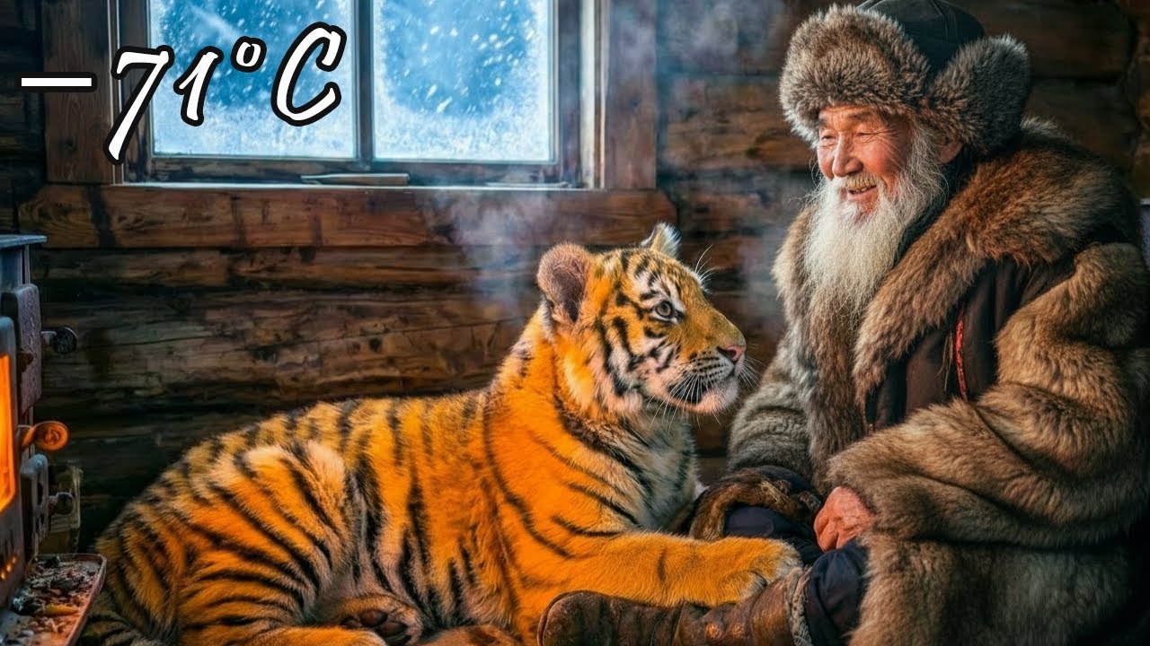 90 Year Old Blacksmith Saves an Orphan Tiger Cub — Then Gets Repaid  Blizzard at −71°C Yakutia