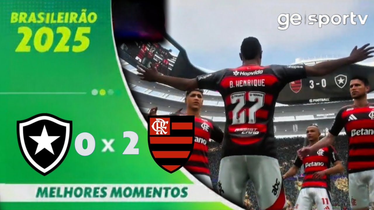 FLAMENGO 2 X 0 BOTAFOGO | MELHORES MOMENTOS | BRASILEIRÃO 2026 | ge.globo