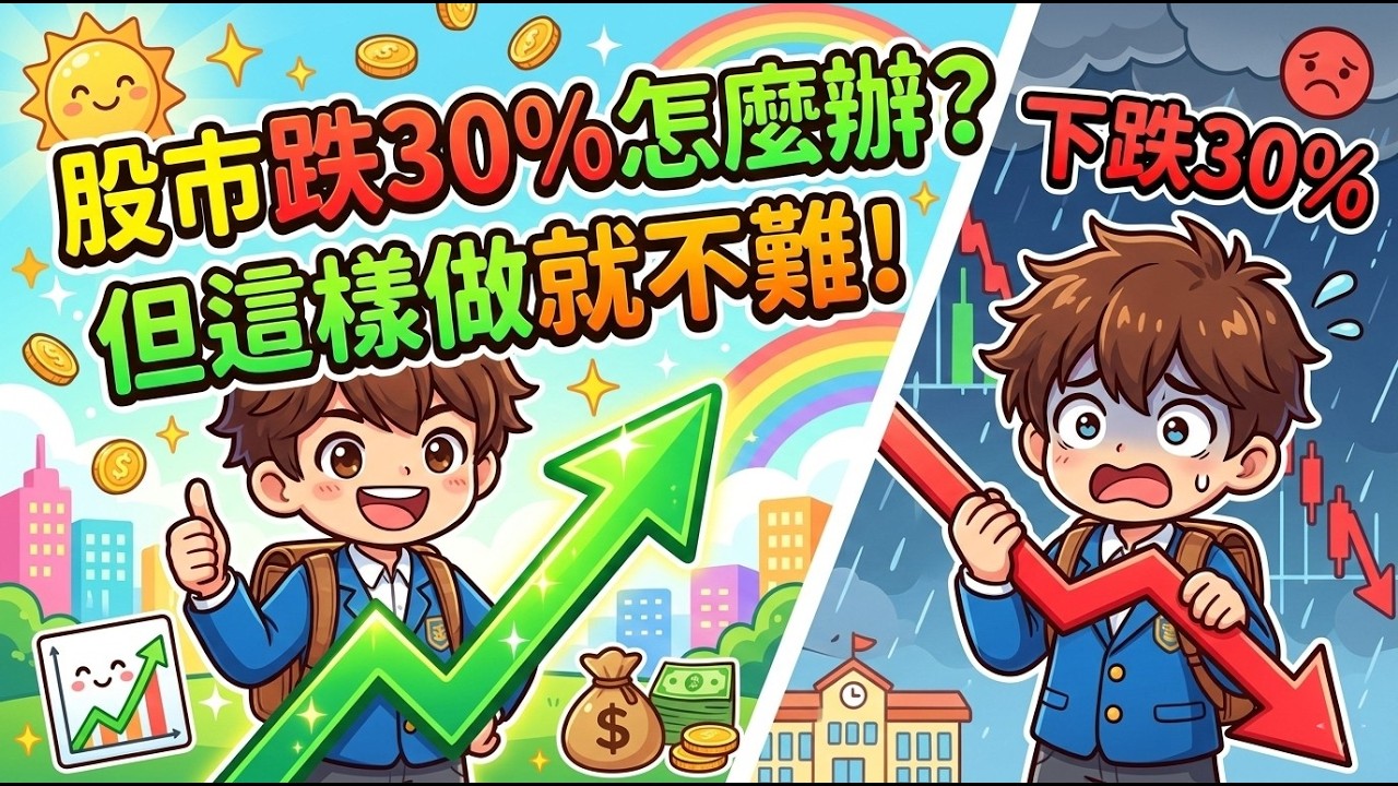 股市跌30%怎麼辦？但這樣做就不難!