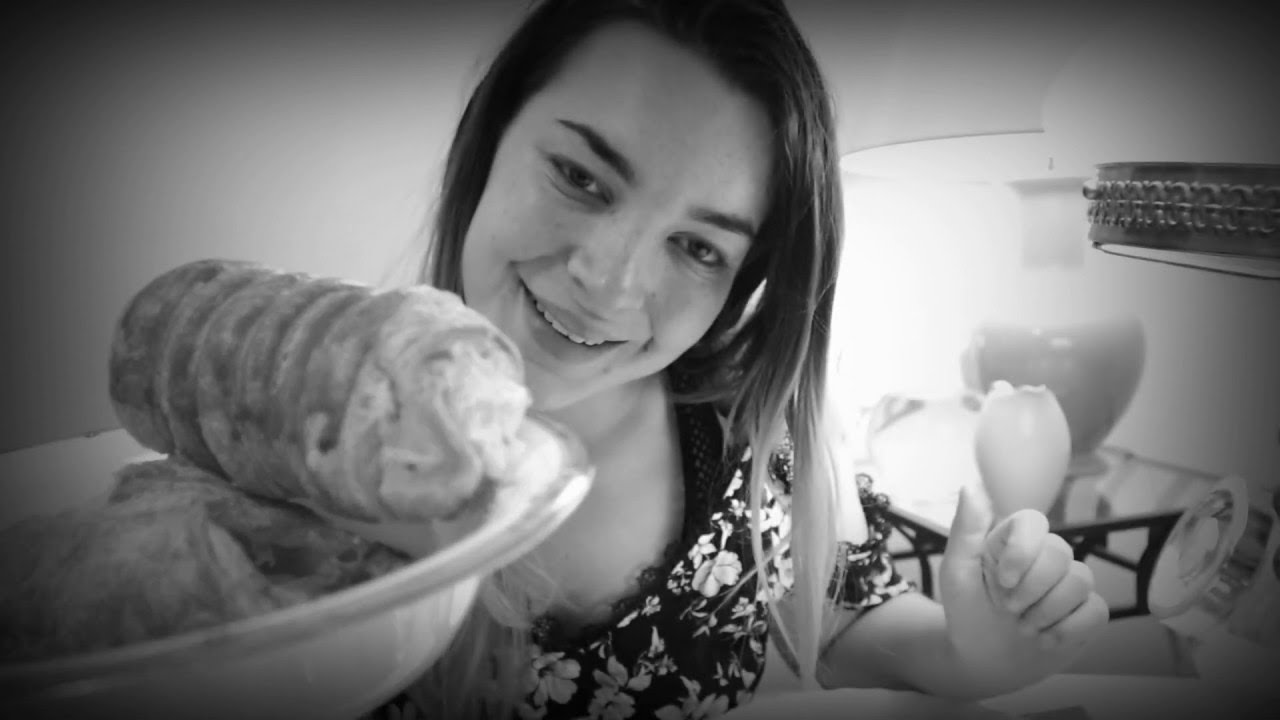 ASMR A Relaxing Viennese Tea Shop   Pastry Eating and Tea Drinking