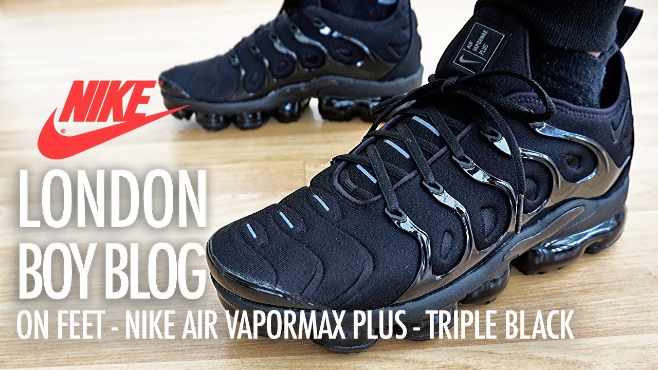 On Feet - Nike Air Vapormax Plus Triple Black