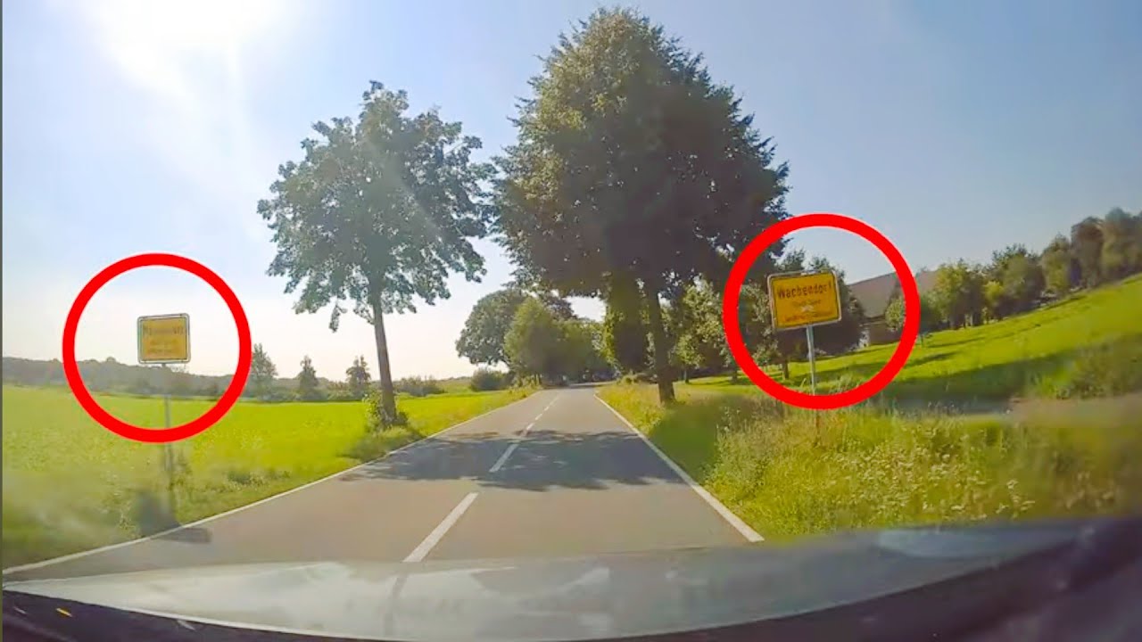 Driving In Germany: Urban Or Build Up Area  Sign  Explained