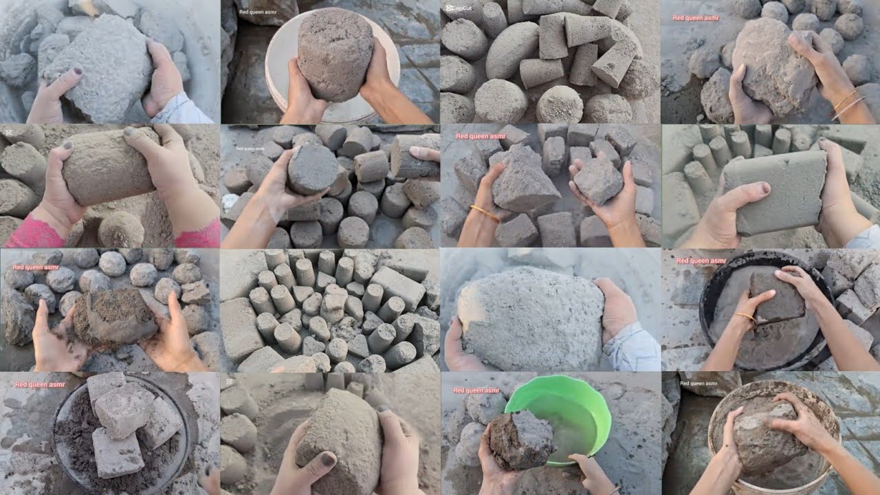 ASMR Edits NonStop Soft Reused Cement Texture Crumbling Compilation 🥰||Dry+💦 crumbling ASMR y✨💥