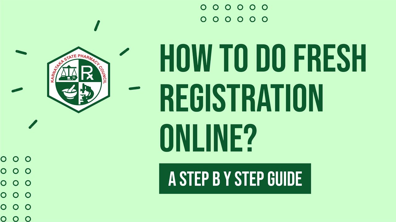 Steps to do fresh registration at Karnataka State Pharmacy Council (KSPC)