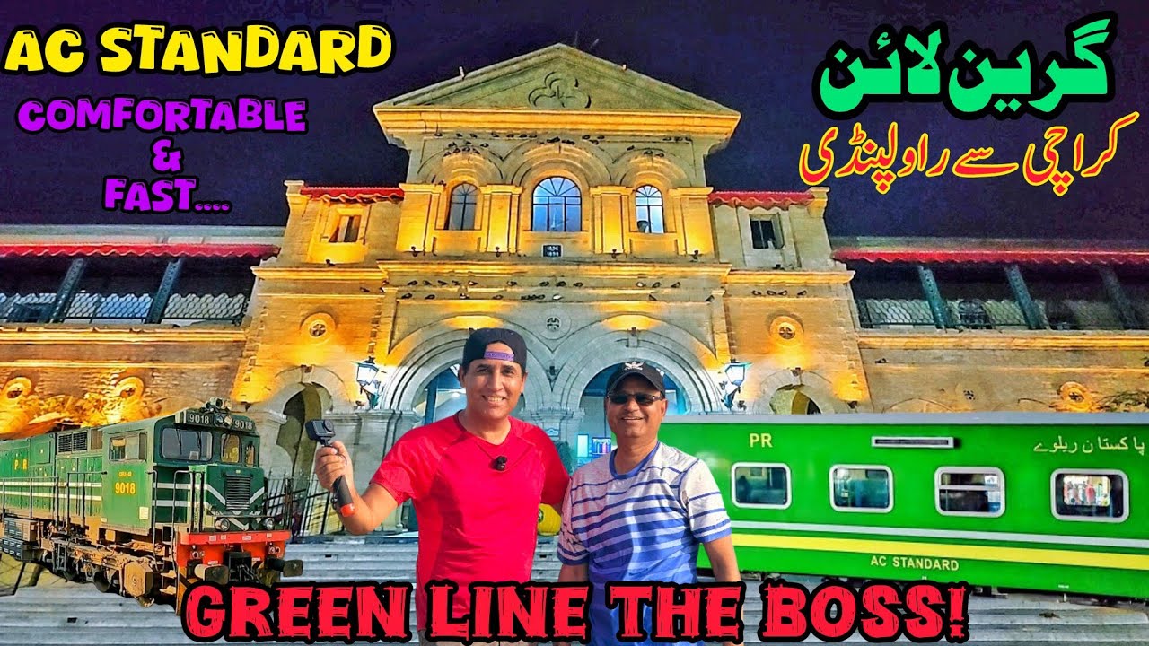 Fast & Comfortable Travel of Green Line on Ac Standard Class from Karachi to Rawalpindi | part 1