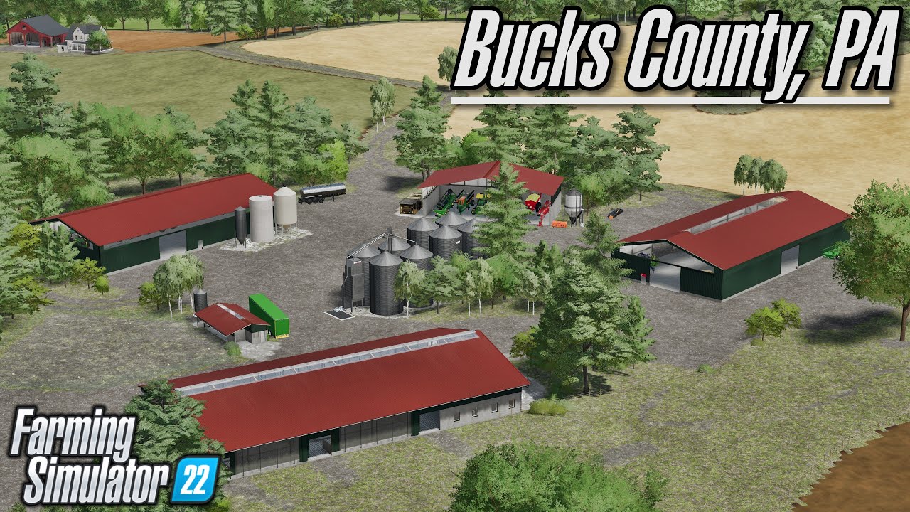 Map Preview - Bucks County PA (by TNTmodding) | Farming Simulator 22