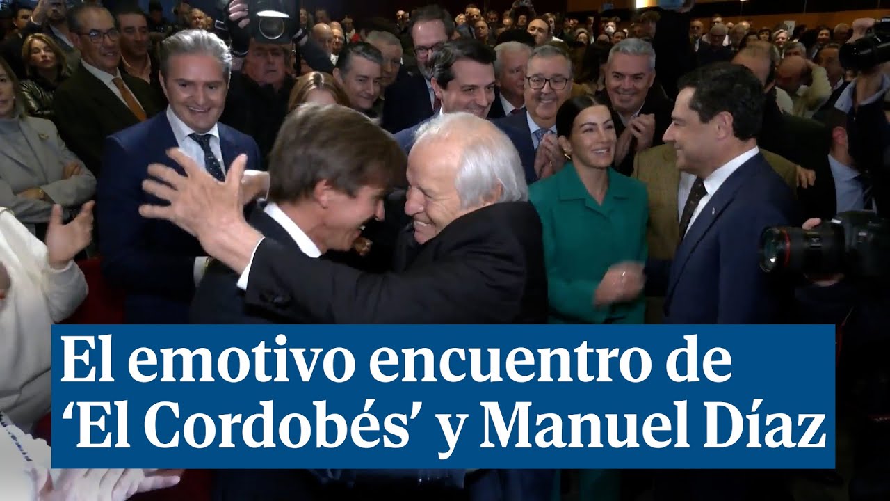 El emotivo encuentro de Manuel Benítez 'El Cordobés' y su hijo Manuel Díaz ante las cámaras