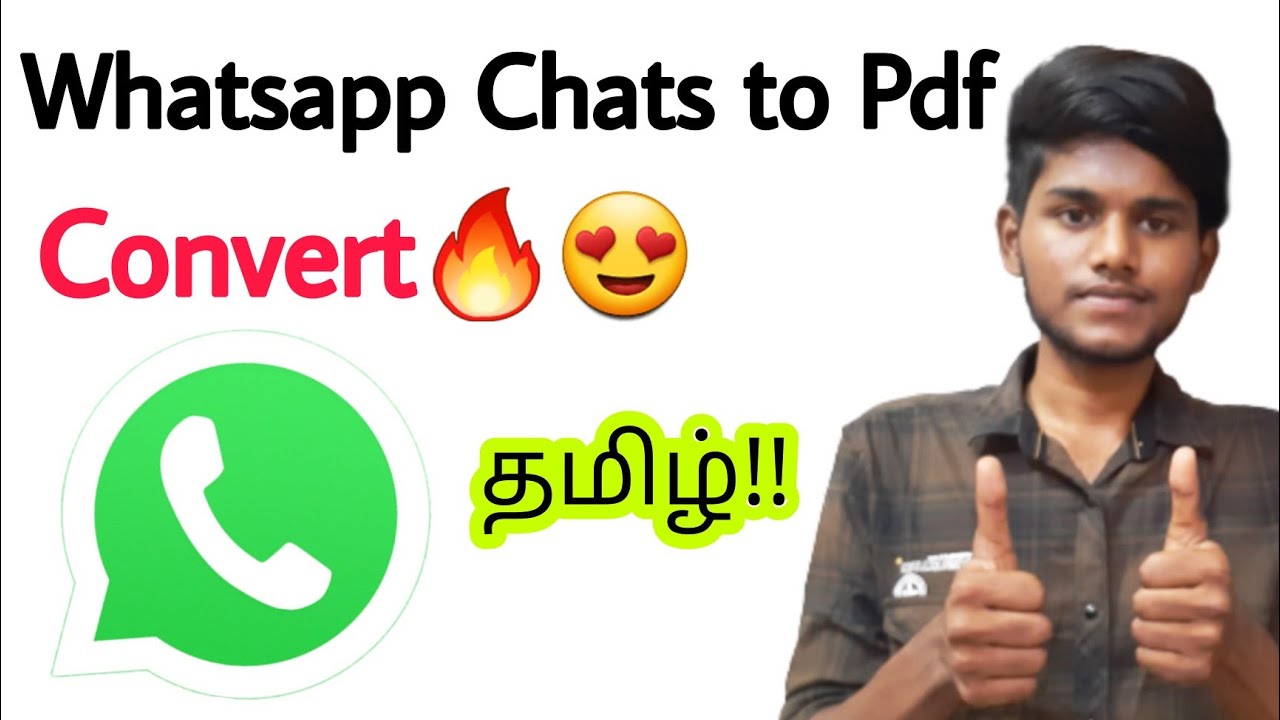 how to convert whatsapp chat into pdf in tamil / Balamurugan Tech
