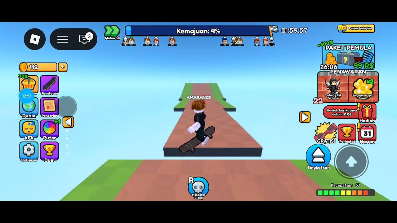 SKATING obby pt1-(maaf ngelag)