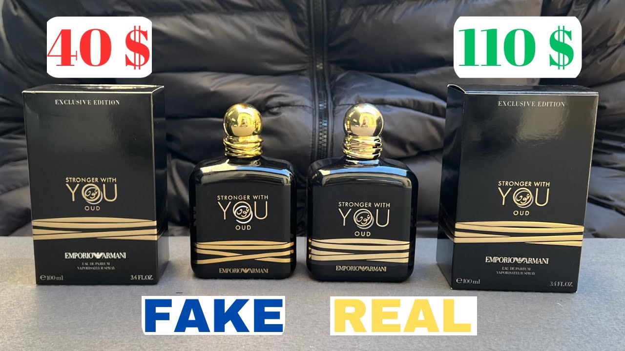 Fake vs Real Armani Emporio Stronger With You Oud Perfume