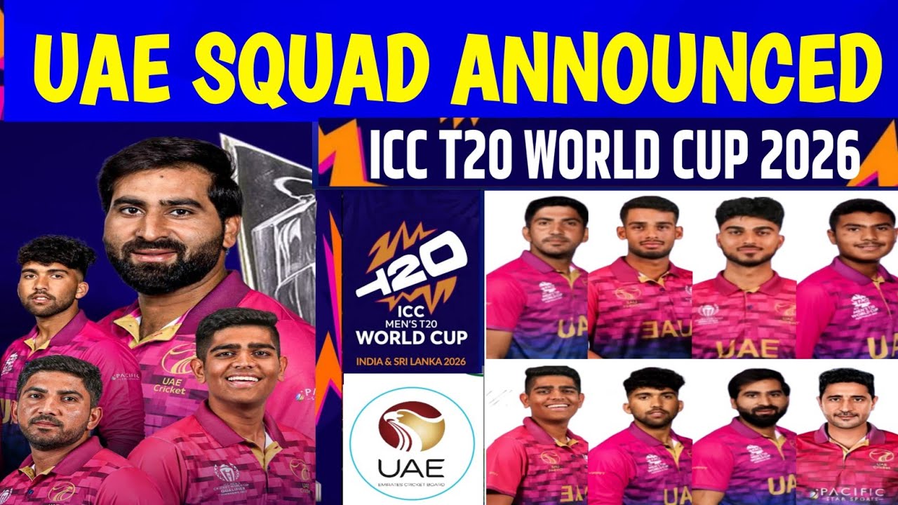 UAE Squad for T20 World Cup 2026 | UAE Cricket Team