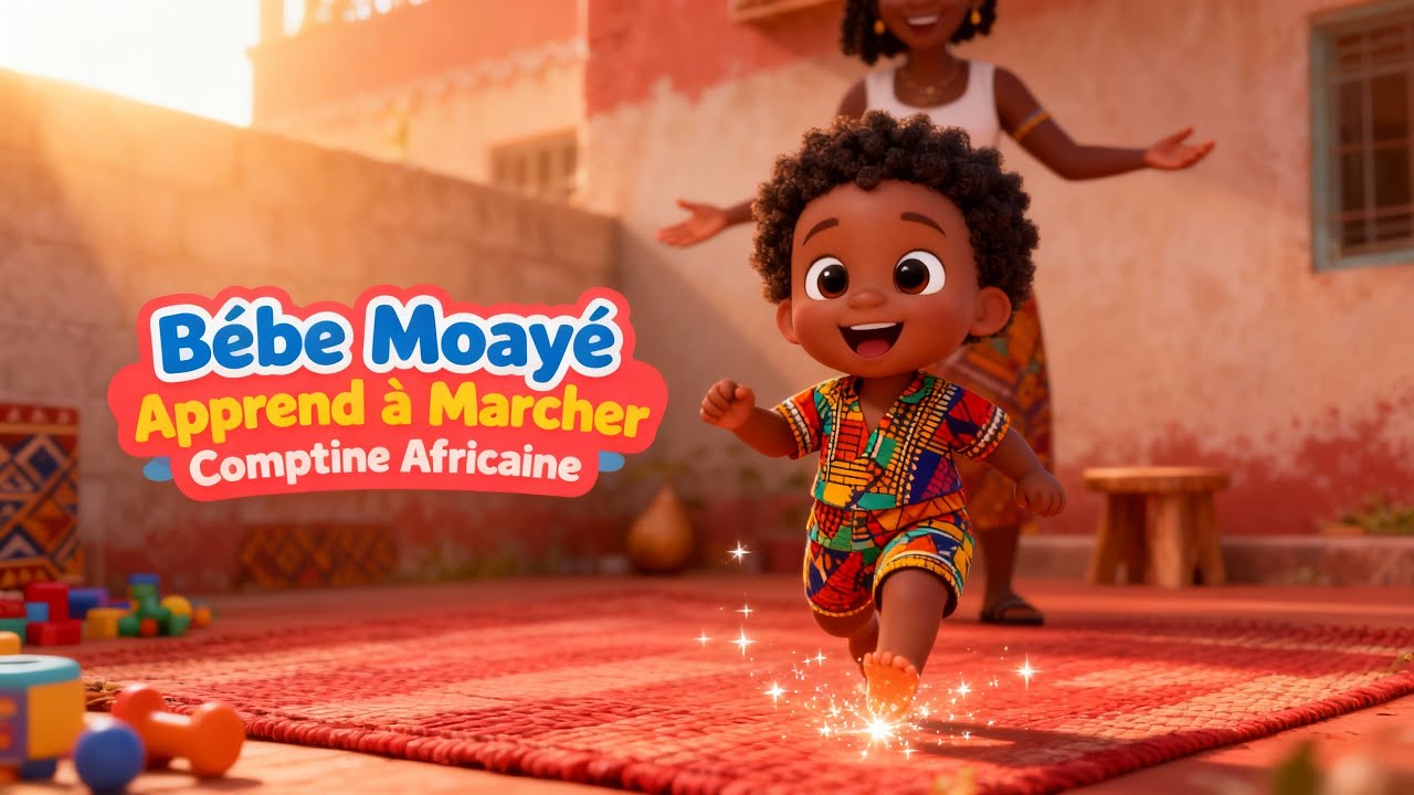 Bébé Moayé Apprend à Marcher dans la cours d'Abidjan - Comptine africaine