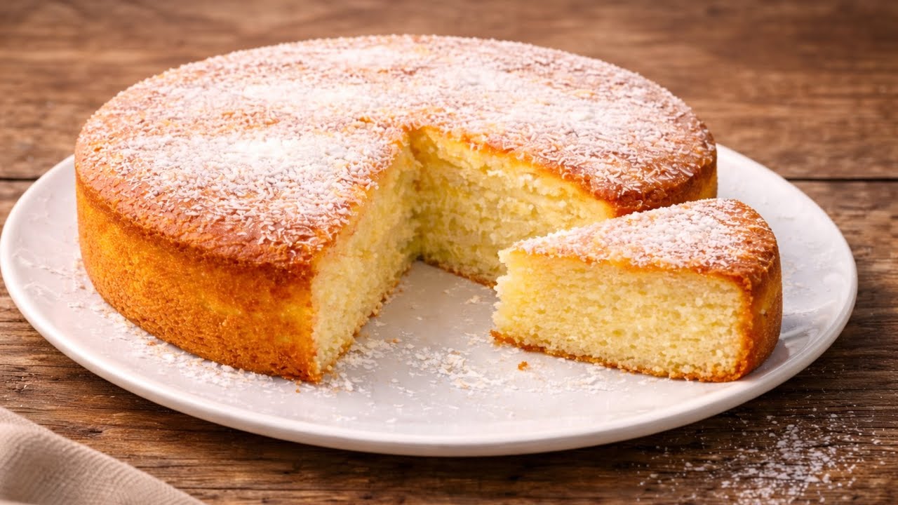 8 Spoons Cake in Few Minutes, Moist Yogurt Cake, Simple and Delicious 🍰✨