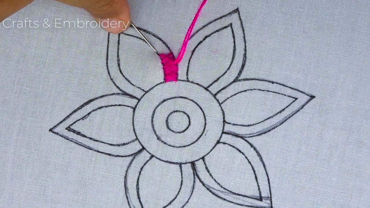 Super Unique Flower Embroidery Tutorial | Easy Flower Hand Embroidery for Beginner | Sewing Tutorial