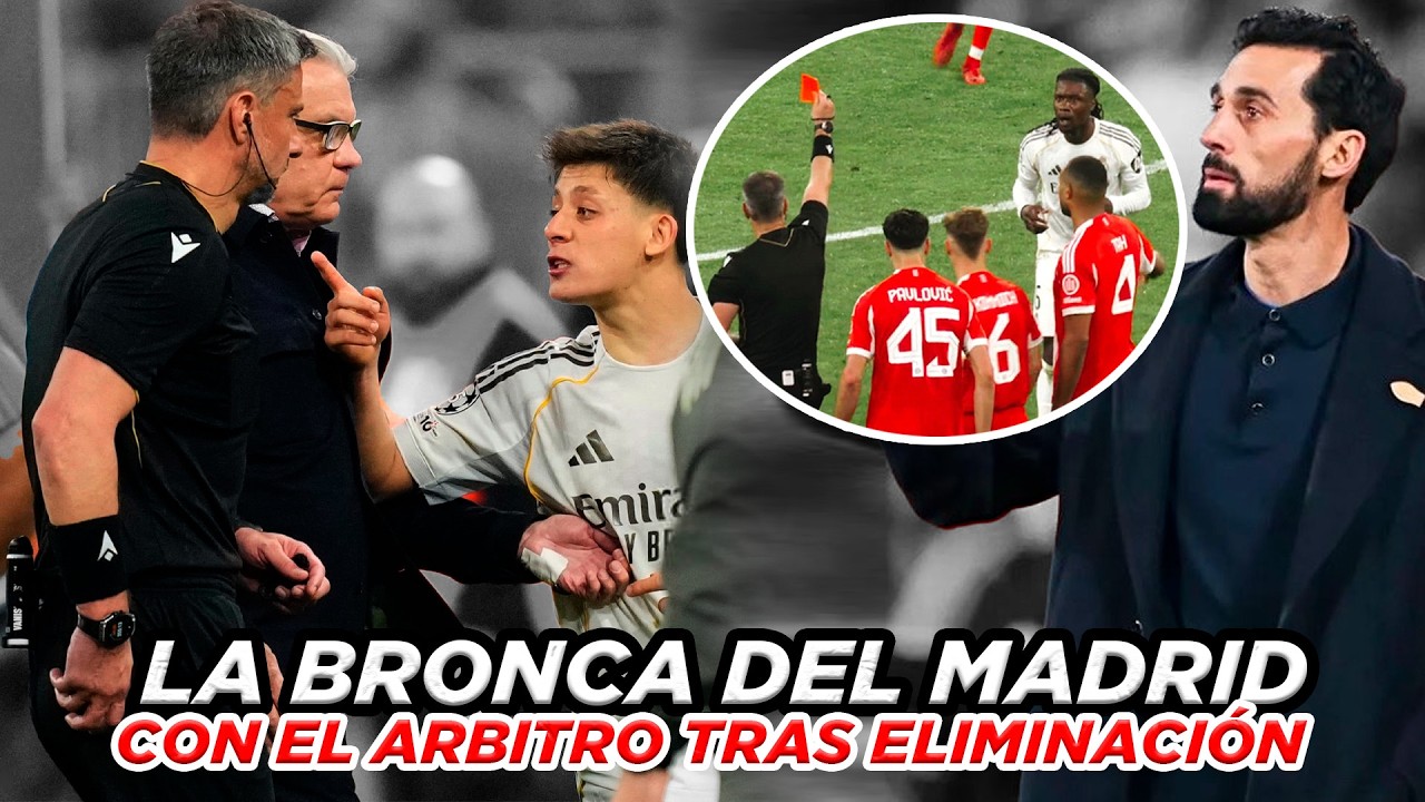 🚨 AS&Iacute; fue la BRONCA del Real Madrid 😡 contra el &aacute;rbitro tras ESCANDALOSA eliminaci&oacute;n