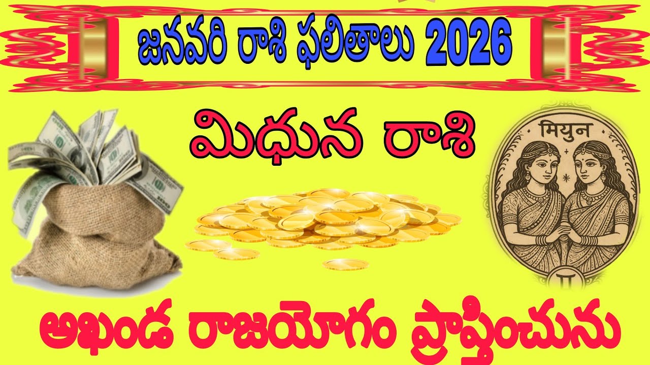 Mithuna Rashi Phalalu January 2026|మిథున రాశి ఫలాలు 2026|January Month Horoscope | Monthly Horoscope