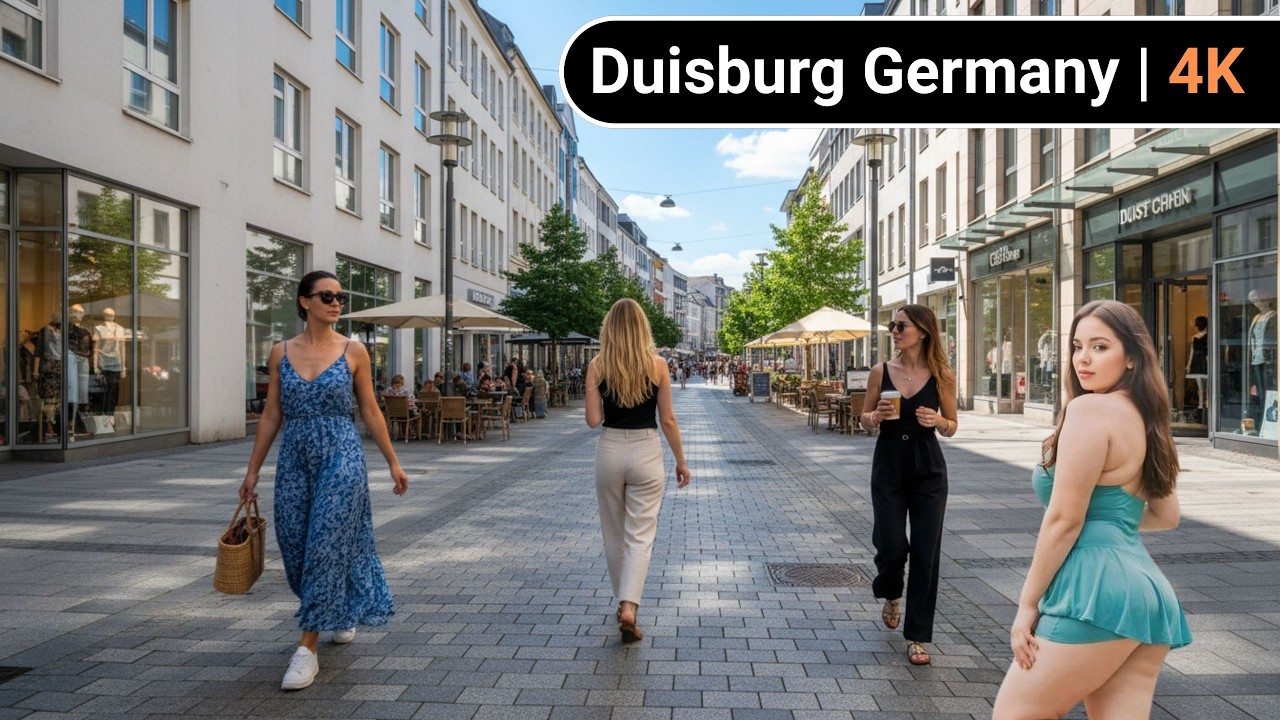 Duisburg Germany 4K Walking Tour 🇩🇪 | Urban Streets & Hidden Gems